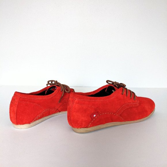 🇨🇦 🇪🇹 Oliberte Eloka Red Suede Loafer Fair Trade - Picture 6 of 12